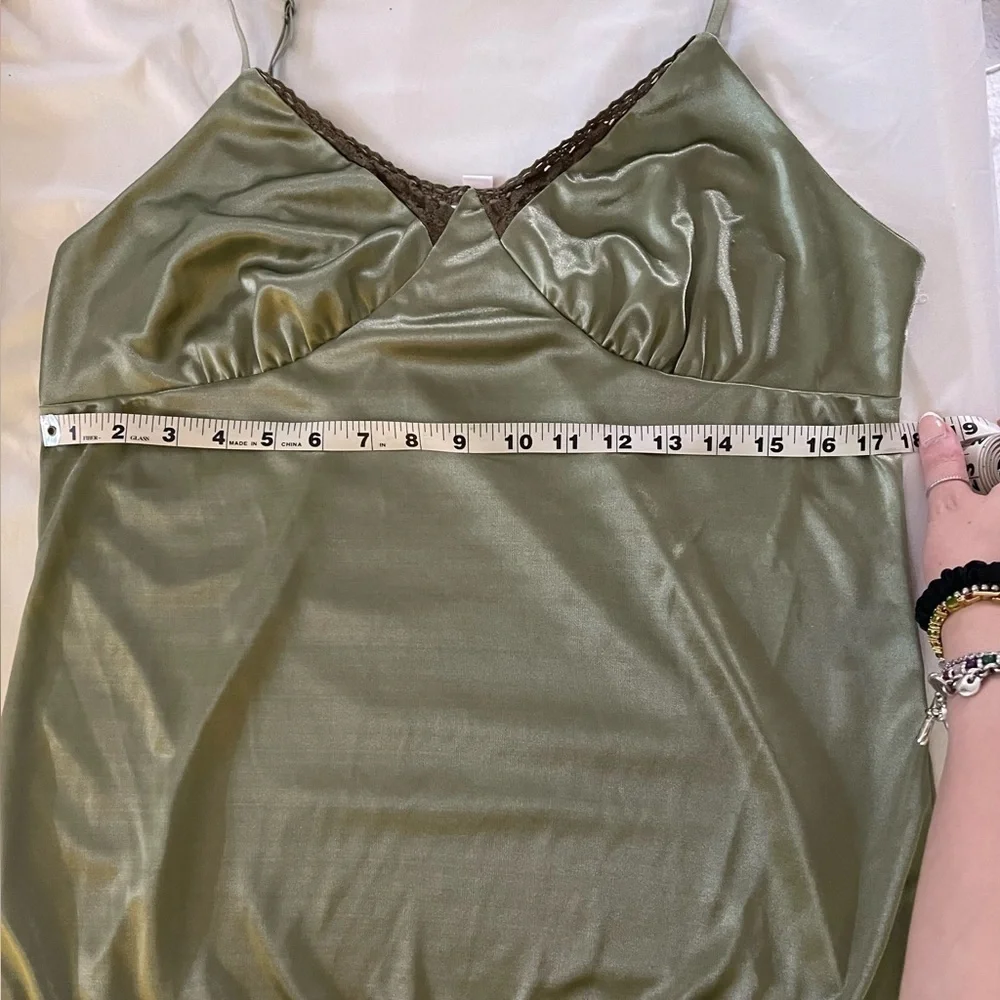 Xhilaration Y2K Sage Green Satin Slip